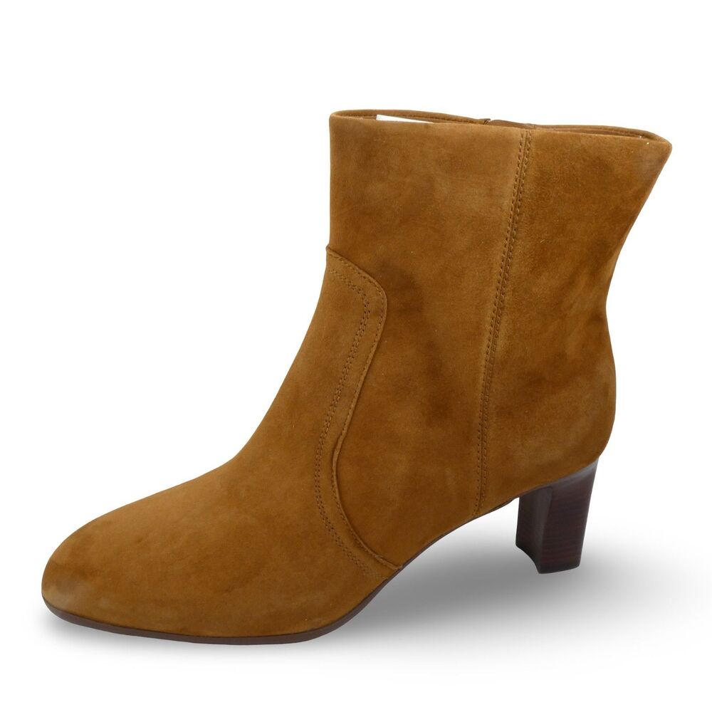 Cole Haan Women's 9.5 B Tobacco Grand Ambition Suede Block Heel Booties W34353